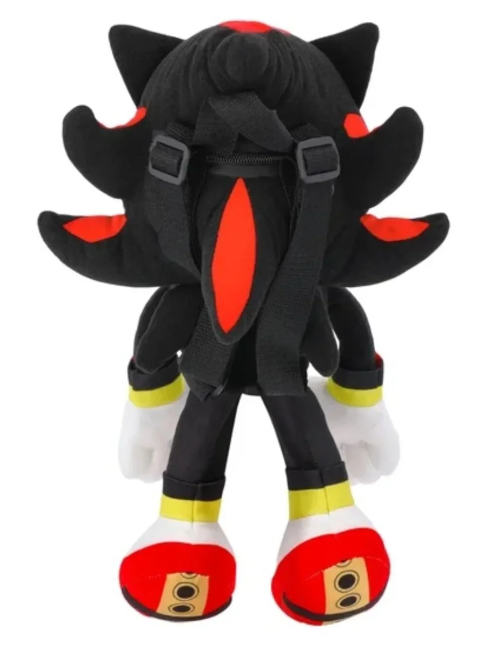 Sonic The Hedgehog Shadow Plush Backpack 14” SEGA Black Red Kids Bag NWT
